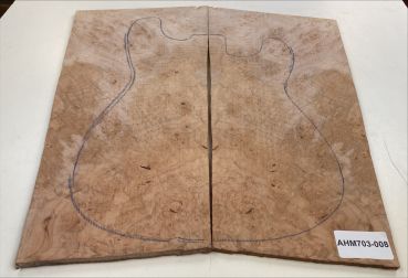 Top Maserahorn - Maple Burl Westcoast, 2-tlg. 7mm Einzelstück #008